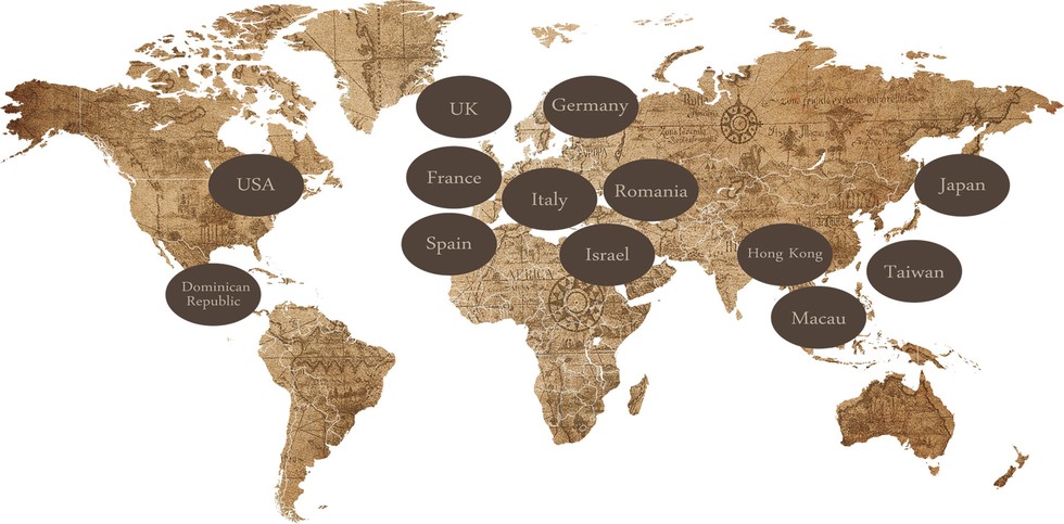 World map locations
