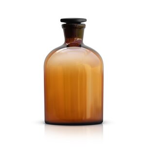 בקבוק זכוכית חום, 1000 מ“ל