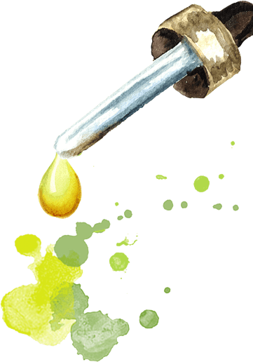 ציורים עדינים בצבעי מים של טפטפת שמן בוטני